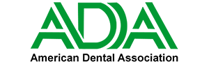 The image shows a logo with the text ADA prominently displayed, suggesting an association with the organization by the same name, which stands for the American Dental Association.